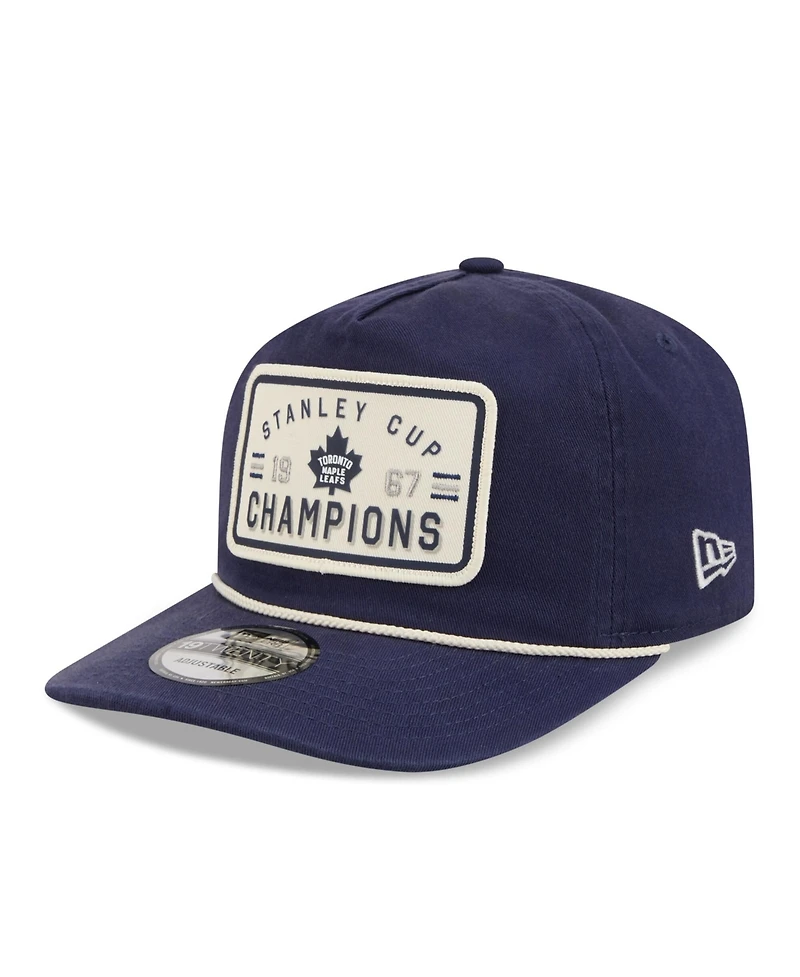 New Era Men's Navy Toronto Maple Leafs Throwback Stanley Cup Champions Side Patch 19TWENTY Adjustable Hat