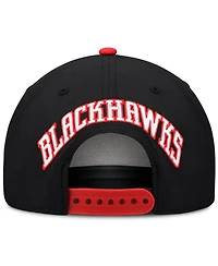Fanatics Men's Black Chicago Blackhawks On Stage Podium A-Frame Adjustable Hat