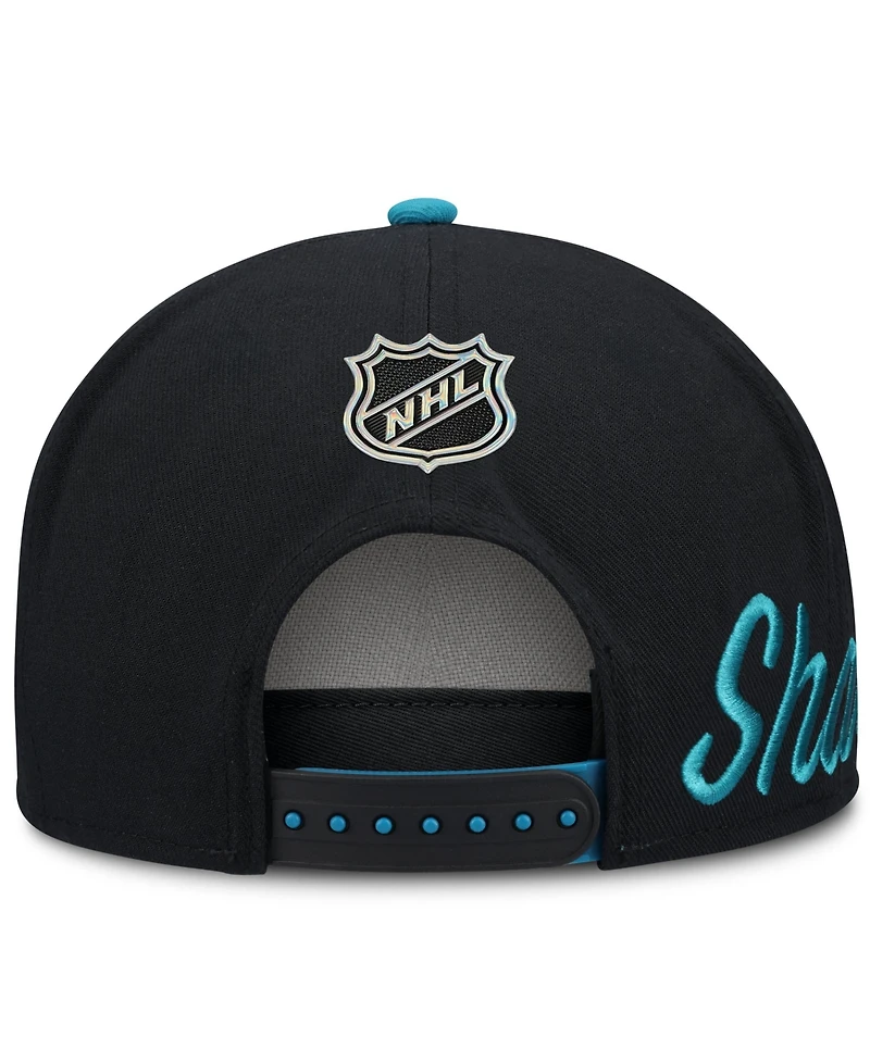 Fanatics Men's Teal/Black San Jose Sharks Snapback Hat