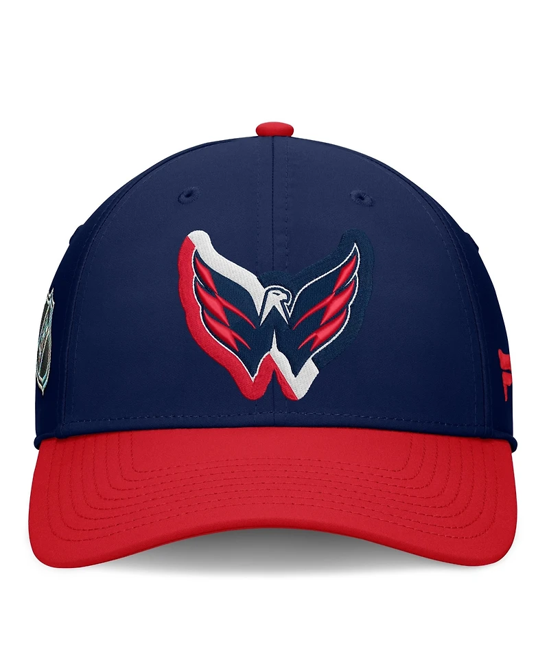 Fanatics Men's Navy/Red Washington Capitals Flex Fit Hat