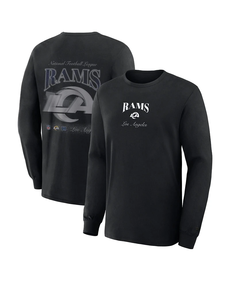 Fanatics Men's Black Los Angeles Rams Midnight Falls Long Sleeve T-Shirt