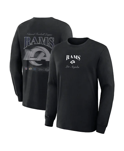Fanatics Men's Black Los Angeles Rams Midnight Falls Long Sleeve T-Shirt
