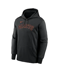 Nike Men's Black San Francisco Giants Primary Wordmark Therma Hoodie