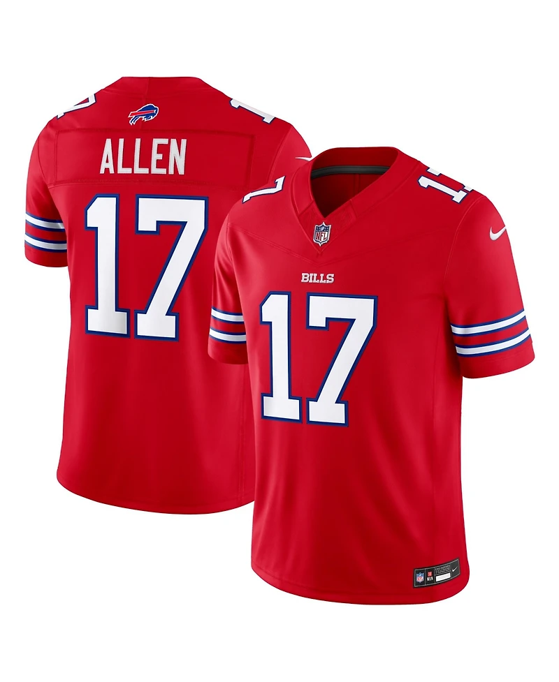 Nike Men's Josh Allen Red Buffalo Bills Alternate Vapor F.u.s.e. Stitched Limited Jersey