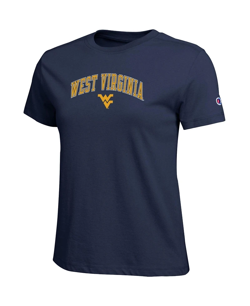 Champion Women's Navy West Virginia Mountaineers Arched Over Logo T-Shirt