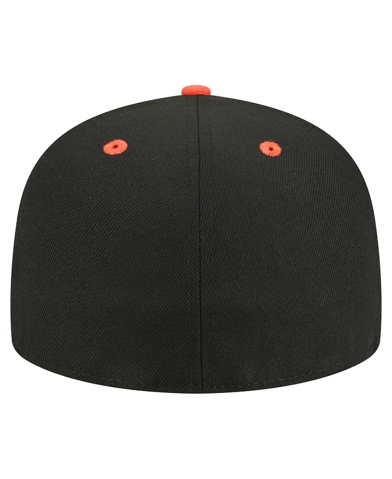 New Era Men's Black/Orange Miami Hurricanes On-Field Baseball Fitted Hat