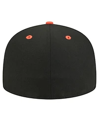 New Era Men's Black/Orange Miami Hurricanes On-Field Baseball Fitted Hat
