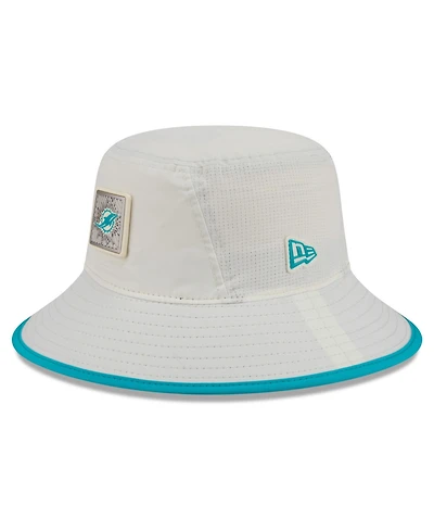 New Era Men's Cream Miami Dolphins 2026 Nfl Training Camp Sport Bucket Hat