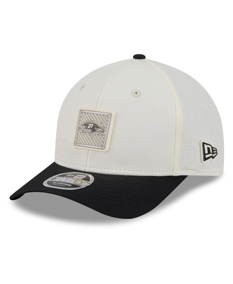 New Era Men's Cream/Black Baltimore Ravens 2026 Nfl Training Camp 9FORTY Adjustable Hat