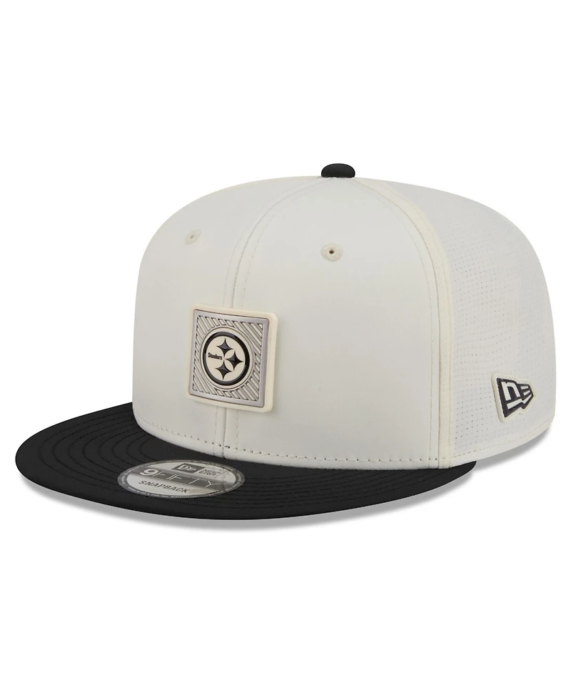 New Era Men's Cream/Black Pittsburgh Steelers 2026 Nfl Training Camp 9FIFTY Snapback Hat