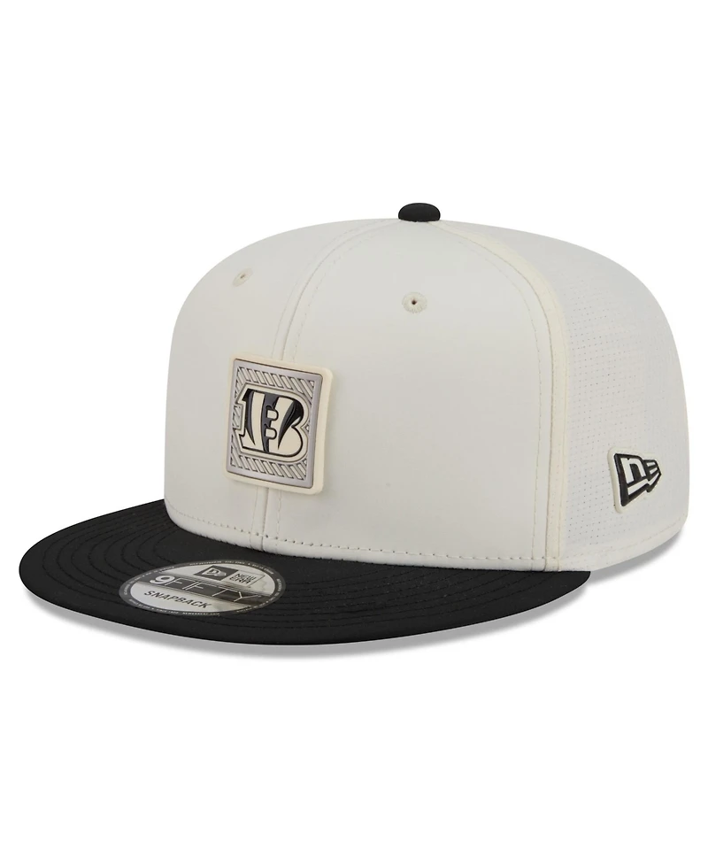 New Era Men's Cream/Black Cincinnati Bengals 2026 Nfl Training Camp 9FIFTY Snapback Hat