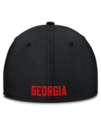 Nike Men's Black Georgia Bulldogs Rise Swoosh Dri-fit Flex Hat