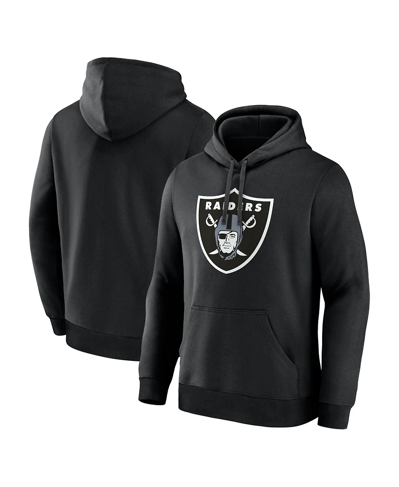 Logo Athletic Men's Black Las Vegas Raiders Primary Hoodie
