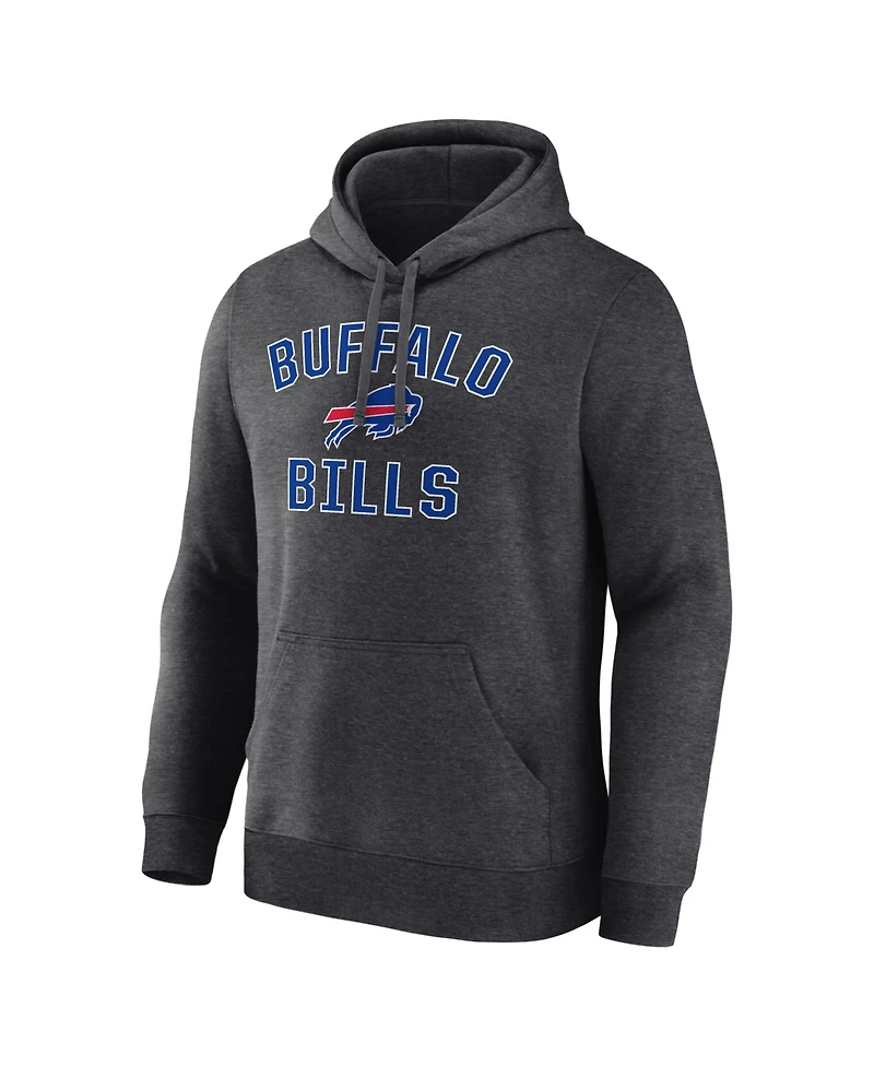 Logo Athletic Men's Heather Charcoal Buffalo Bills Arch Victory Hoodie