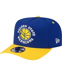 New Era Men's Royal/Gold Golden State Warriors 80s Throwback A-Frame 9FIFTY Snapback Hat