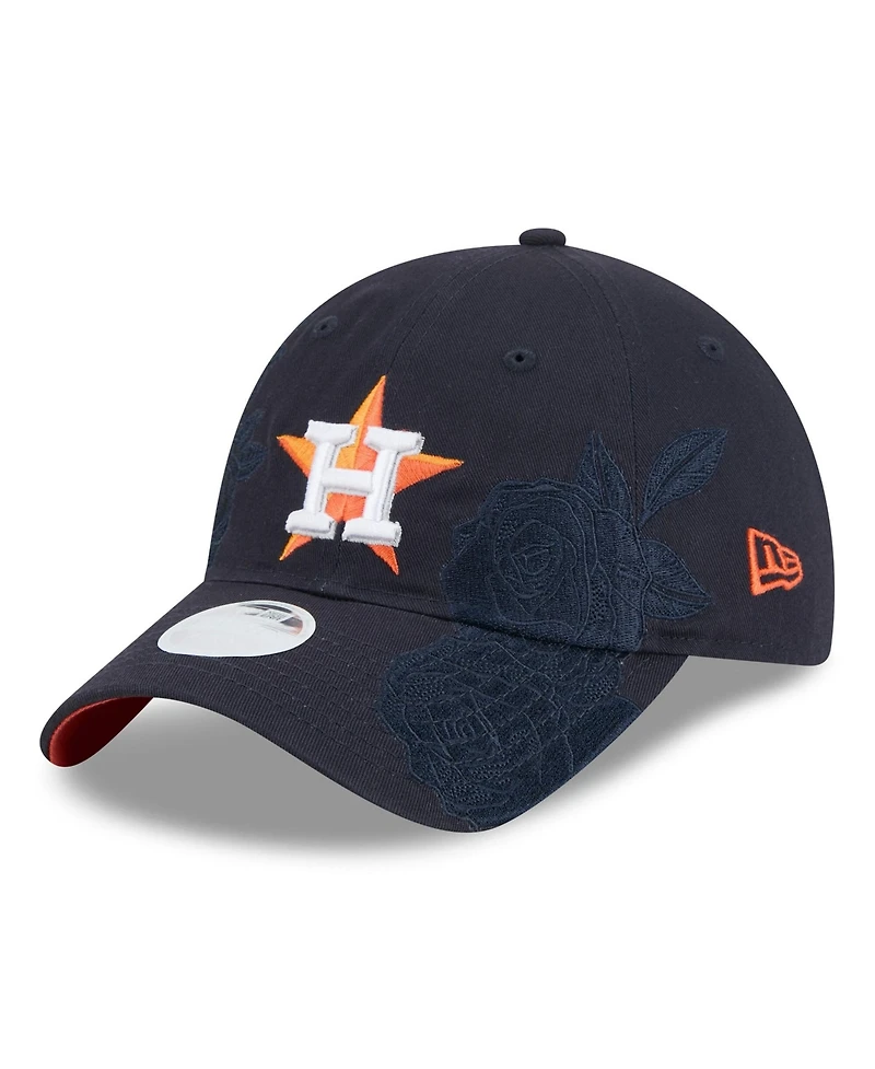 New Era Women's Navy Houston Astros Roses 9TWENTY Adjustable Hat