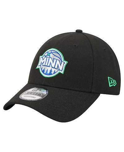 New Era Men's Black Minnesota Timberwolves 9FORTY Adjustable Hat