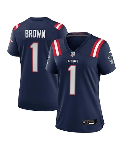 Nike Women's A.j. Brown Navy New England Patriots Game Jersey