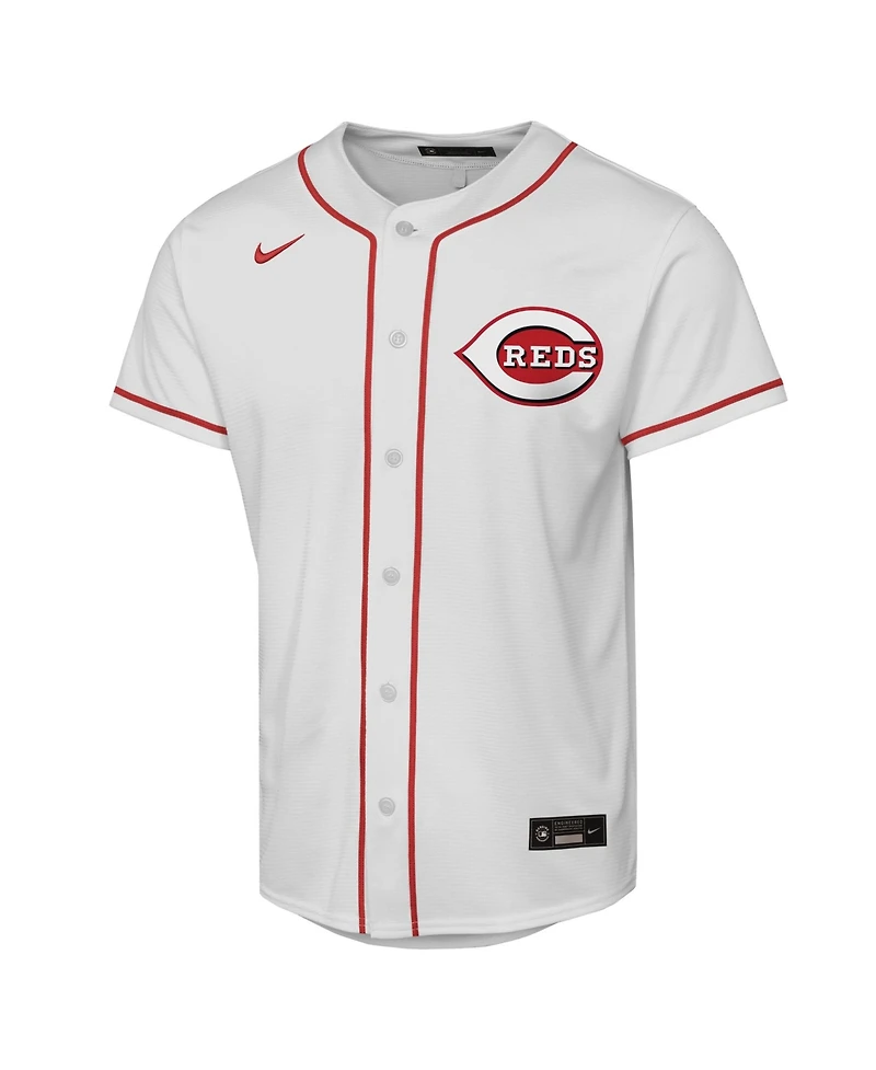Nike Big Boys and Girls Sal Stewart White Cincinnati Reds Home Replica Player Jersey