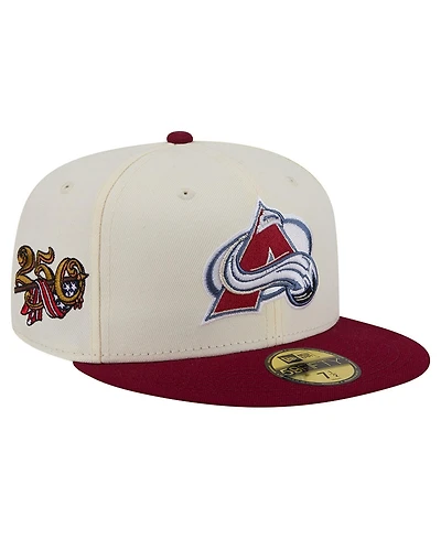 New Era Men's Cream Colorado Avalanche 250th Anniversary of the United States Two-Tone 59FIFTY Fitted Hat