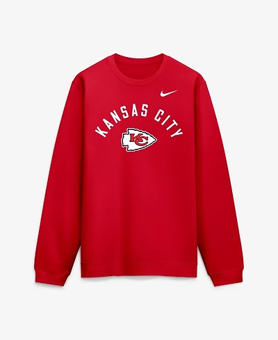 Nike Men's Red Kansas City Chiefs Defensive Leader Club Fleece Pullover Sweatshirt