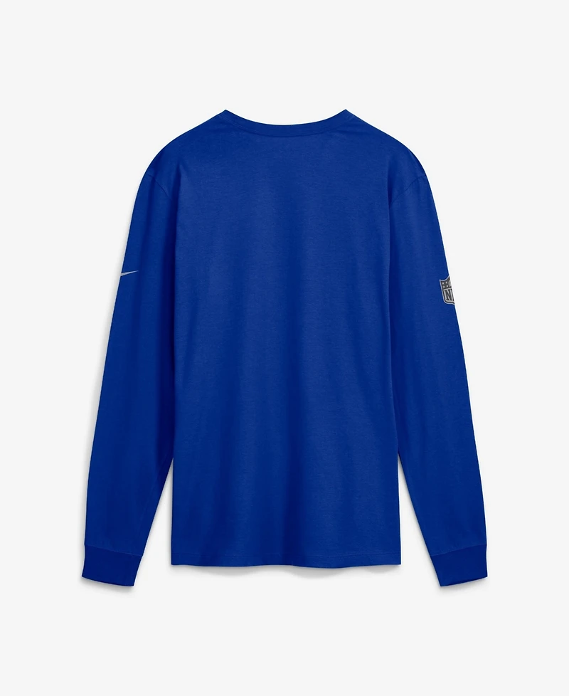 Nike Men's Royal Buffalo Bills Sideline Bold Arch Star Dri-fit Long Sleeve T-Shirt