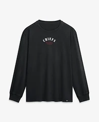 Fanatics Men's Black Kansas City Chiefs Relaxed Fullback Drive Long Sleeve Fashion T-Shirt