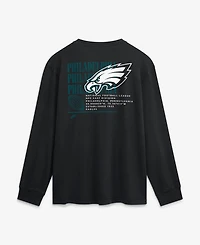 Fanatics Men's Black Philadelphia Eagles Relaxed Fullback Drive Long Sleeve Fashion T-Shirt