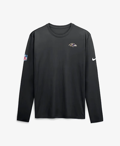 Nike Men's Black Baltimore Ravens Legend Small Logo Dri-fit Long Sleeve T-Shirt