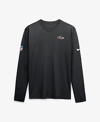 Nike Men's Black Baltimore Ravens Legend Small Logo Dri-fit Long Sleeve T-Shirt