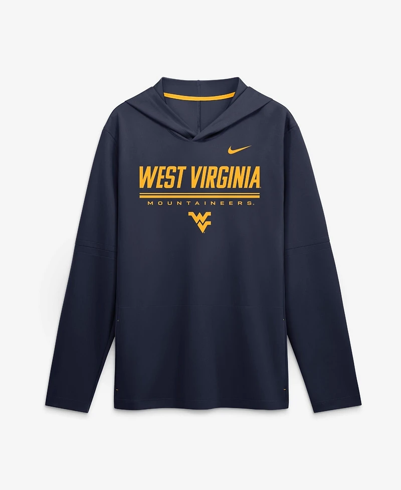 Nike Men's Navy West Virginia Mountaineers 2026 Sideline Lightweight Long Sleeve Dri-fit Hoodie