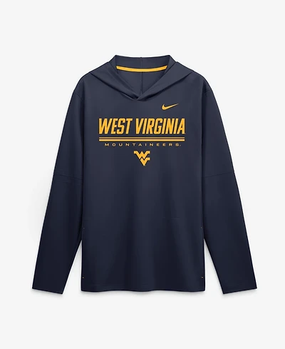 Nike Men's Navy West Virginia Mountaineers 2026 Sideline Lightweight Long Sleeve Dri-fit Hoodie