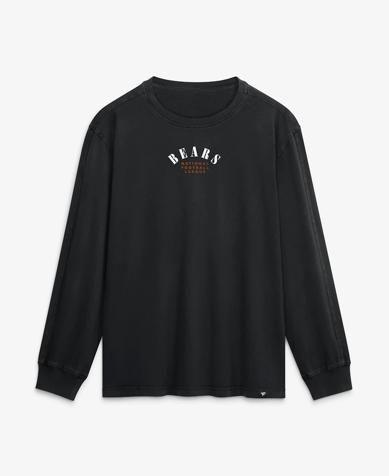 Fanatics Men's Black Chicago Bears Relaxed Fullback Drive Long Sleeve Fashion T-Shirt