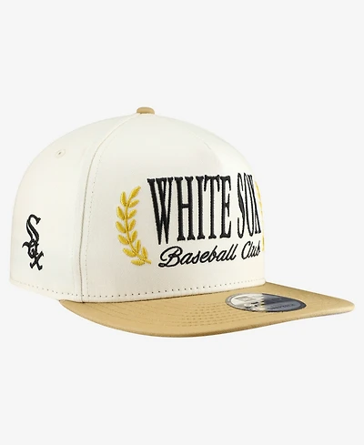 New Era Men's Cream Chicago White Sox Club 9FIFTY A-Frame Snapback Hat