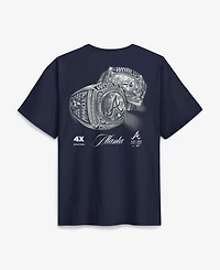 Nike Women's Navy Atlanta Braves 4x Champions Ring Boxy T-Shirt