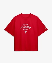 Nike Women's Bryce Harper Red Philadelphia Phillies Premium Essentials Boxy Name & Number T-Shirt