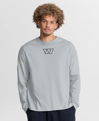 Fanatics Men's Gray Washington Commanders Oversized Type Play Long Sleeve T-Shirt