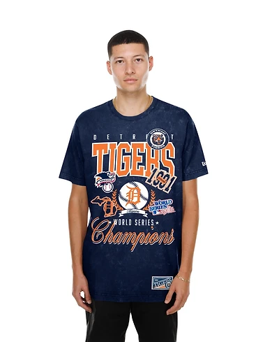 New Era Men's Navy Detroit Tigers Mineral Wash T-Shirt