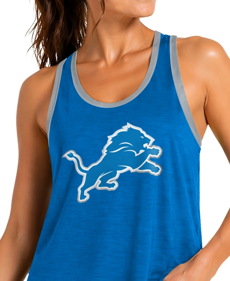 G-iii 4Her by Carl Banks Women's Blue Detroit Lions Tater Ii Racerback Tank Top