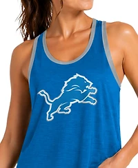 G-iii 4Her by Carl Banks Women's Blue Detroit Lions Tater Ii Racerback Tank Top