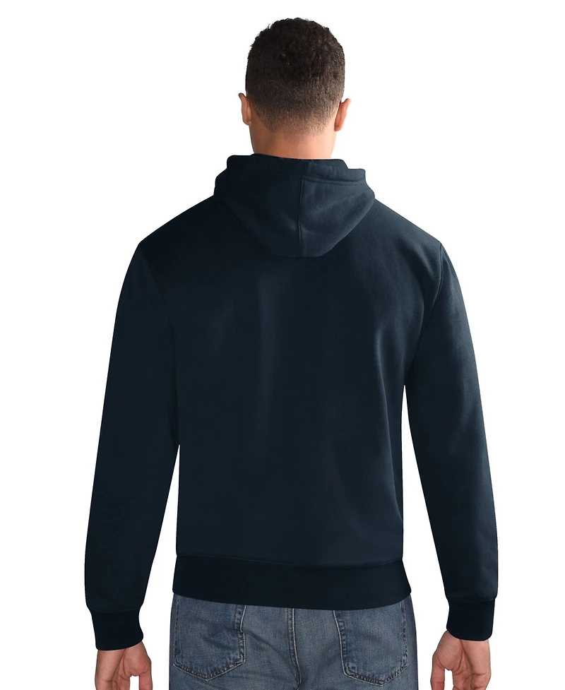 Starter Men's Navy Chicago Bears Hoodie and Cuffed Knit Hat Combo Pack