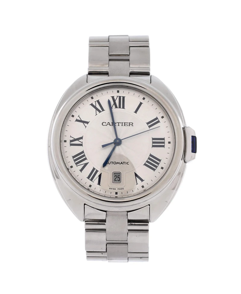 Pre-Owned Cartier Cle de Cartier Automatic Watch in Stainless Steel 40mm
