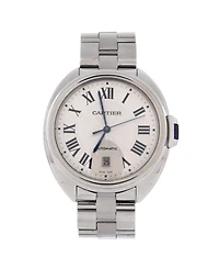 Pre-Owned Cartier Cle de Cartier Automatic Watch in Stainless Steel 40mm