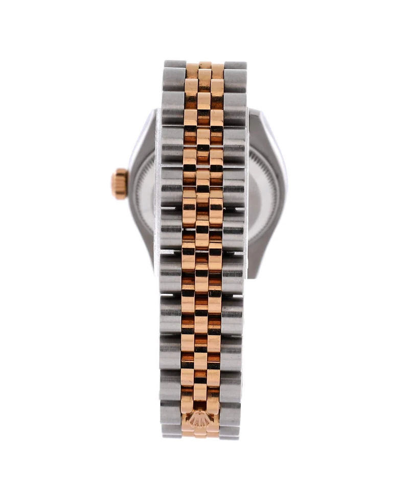 Pre-Owned Rolex Oyster Perpetual Datejust Automatic Watch in Stainless Steel and Rose Gold with Diamond Markers 26mm
