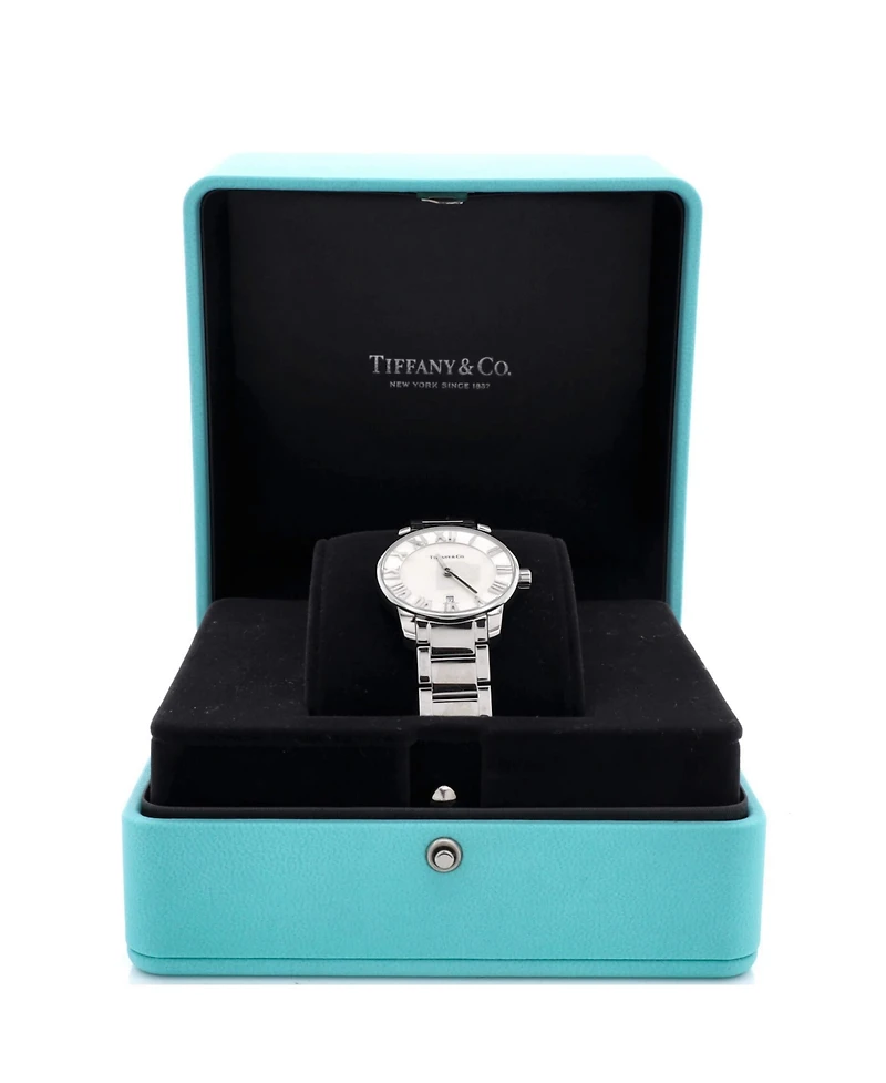 Pre-Owned Tiffany and Co. Atlas 2-Hand Quartz Watch in Stainless Steel 29mm