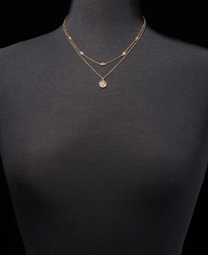 Lauren Ralph Lauren Cubic Zirconia 17" Layered Pendant Necklace