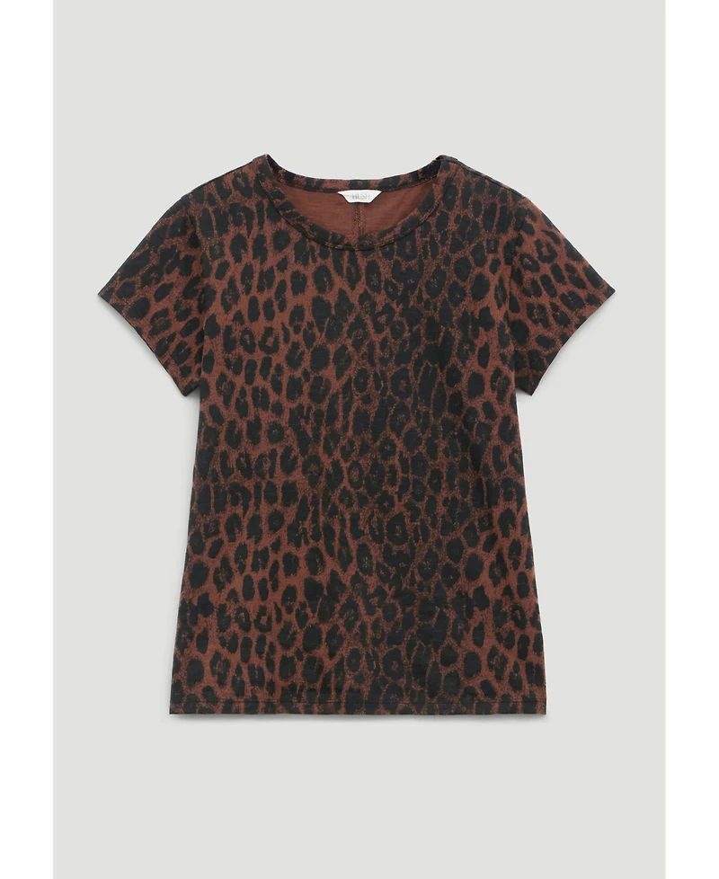Hush Women's Printed Slim Fit Slub T-shirt