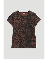 Hush Women's Printed Slim Fit Slub T-shirt