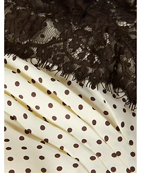 Whistles Women's Lace V-Neck Spot Midi Dress
