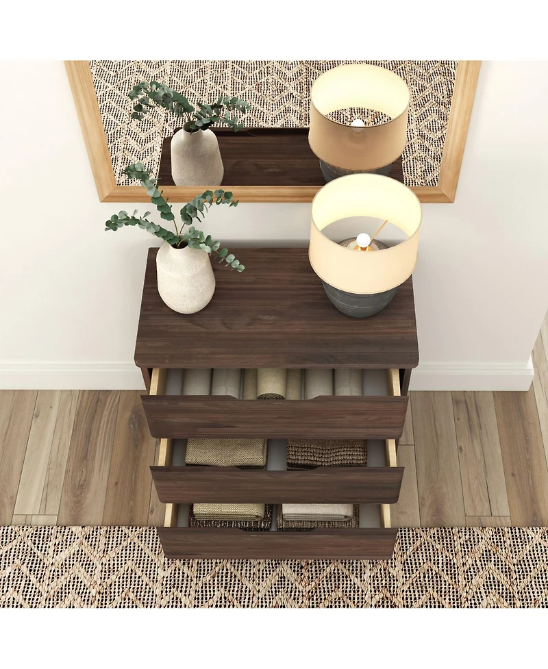 Plank+Beam Solid Wood Farmhouse 3 Drawer Dresser